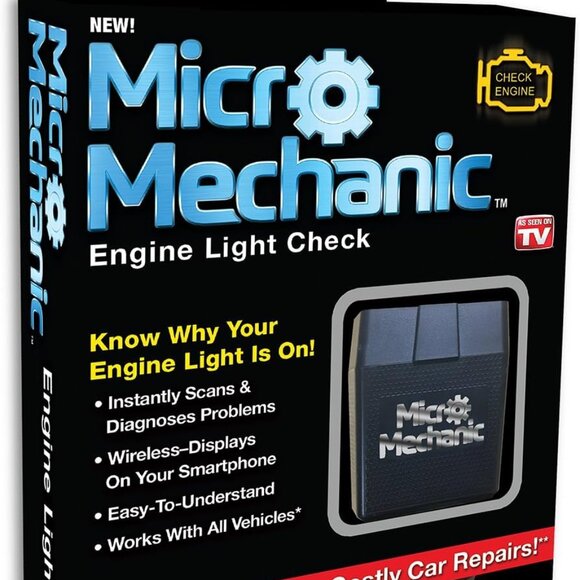 Micro Mechanic Engine Light Check OBD2 Scanner Bluetooth iOS & Android - Picture 1 of 6